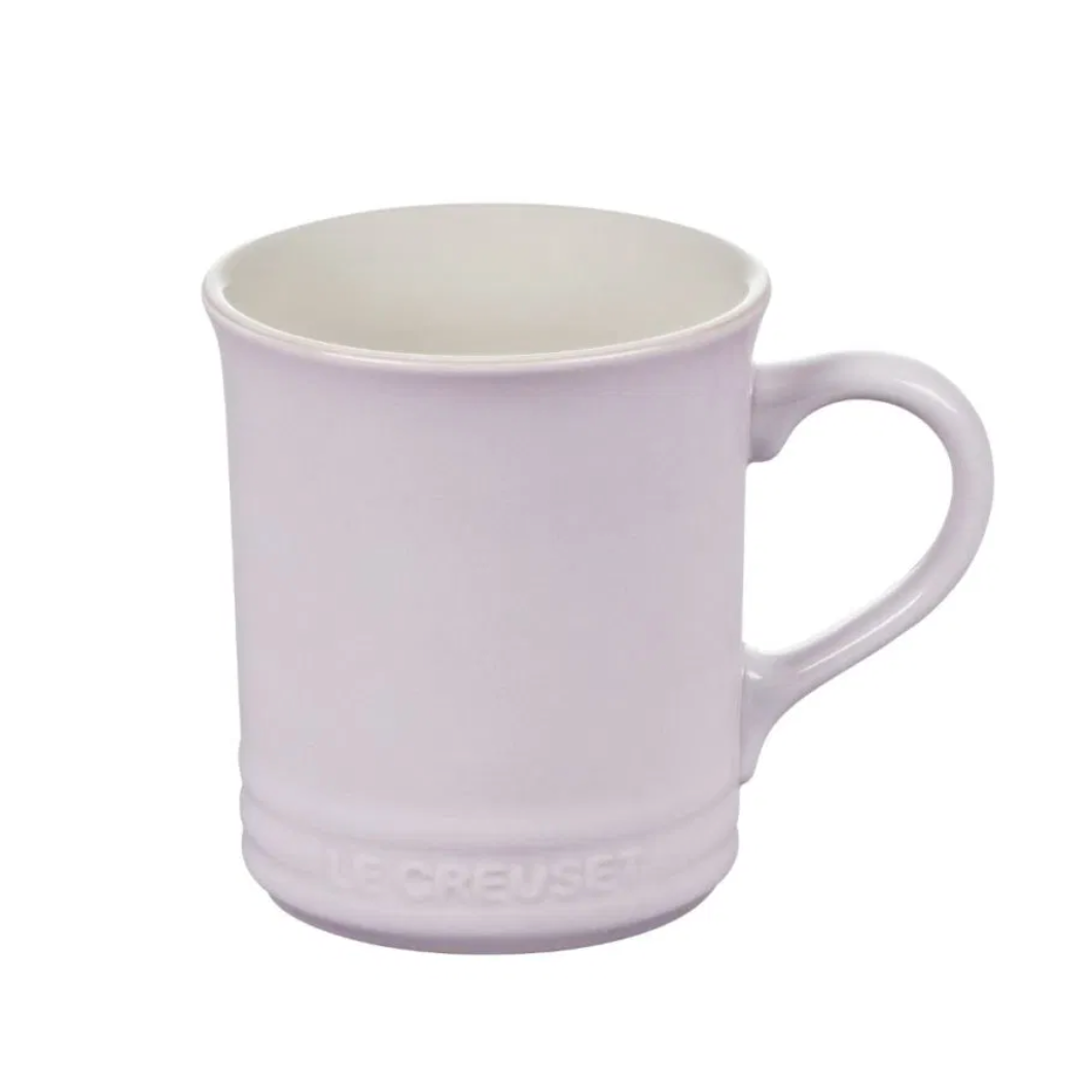 White ceramic mug on a white background