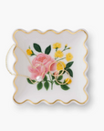 Decorative plate with floral design on a white background