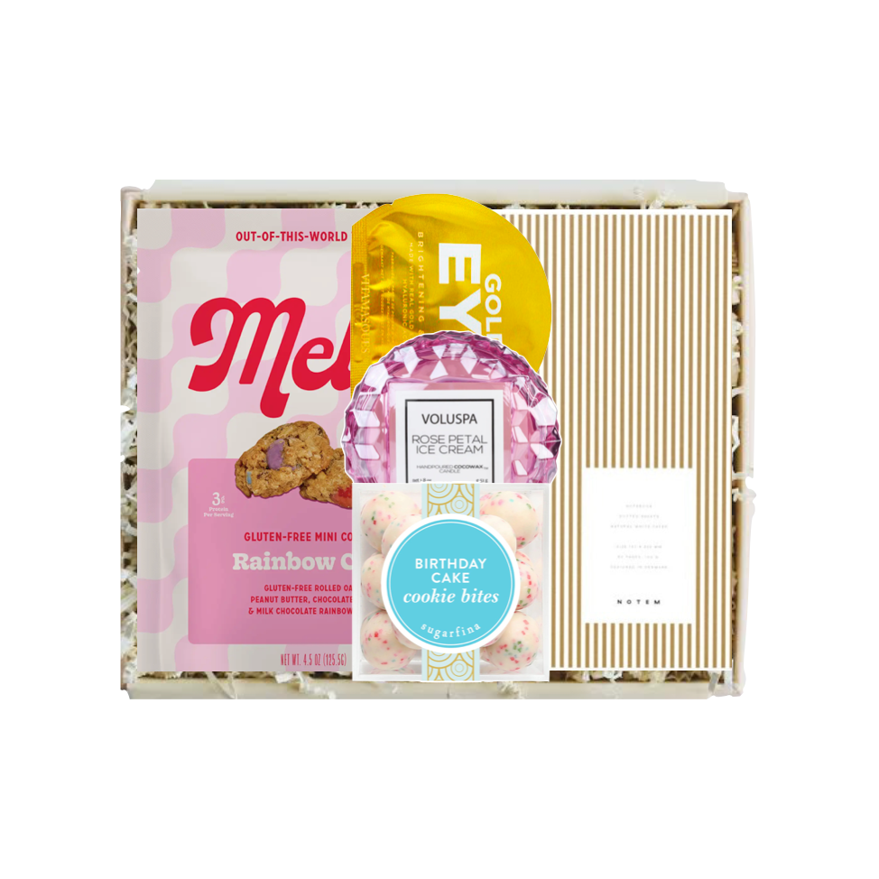 Packaged cookies with colorful labels on a white background