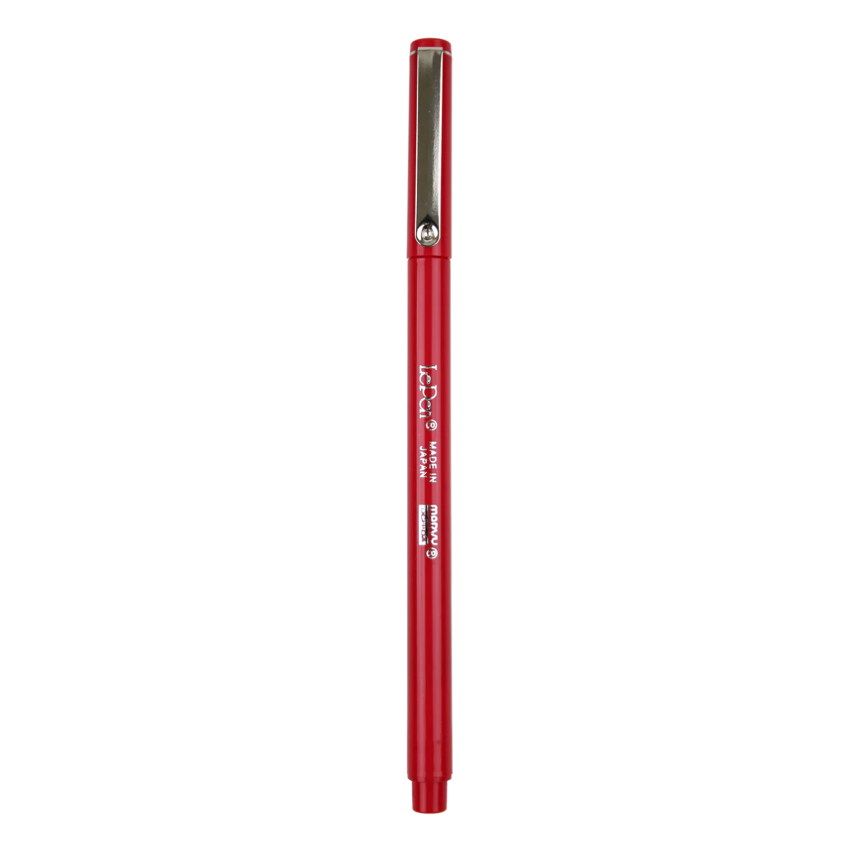 A red Lamy Pop pen with a silver metal clip, shown horizontally against a plain white background.