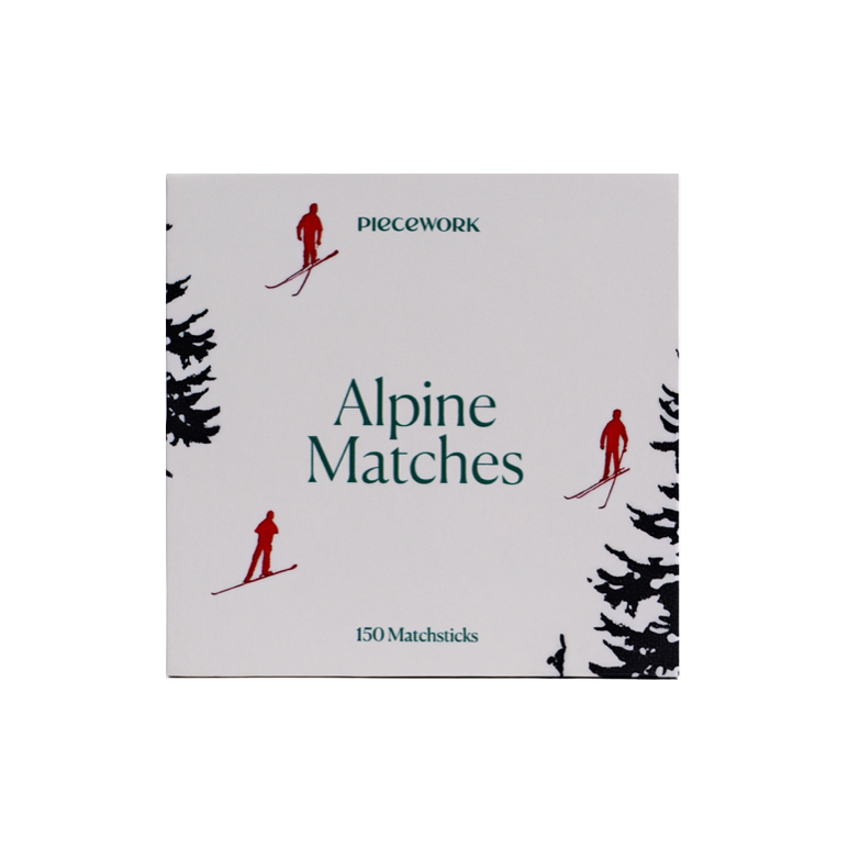Alpine matches on a white background