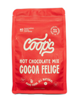 coops hot cocoa mix on a white background