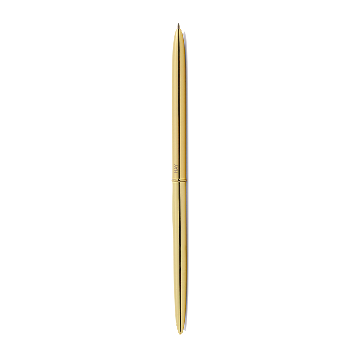 gold bullet pen on a white background