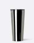 metallic tumbler on white background