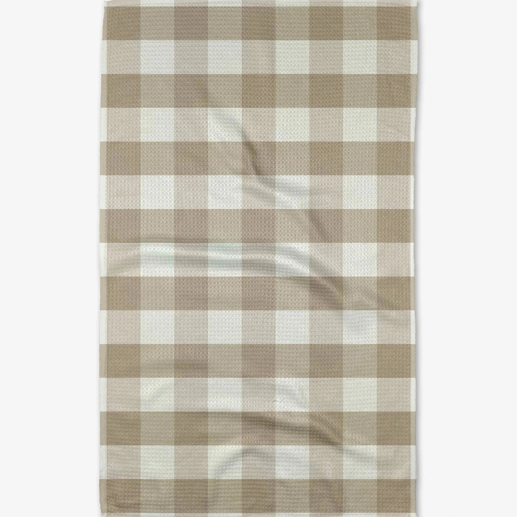 beige & cream checkered tea towel