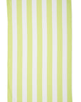 light green & white striped tea towel