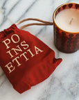 Poinsettia Holiday Candle