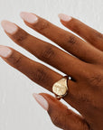 Libra | Gold Plated Engraved Zodiac Ring (Size 8)