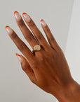 Sagittarius | Gold Plated Engraved Zodiac Ring (Size 8)