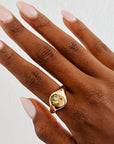 Virgo | Gold Plated Engraved Zodiac Ring (Size 7) - BOXFOX