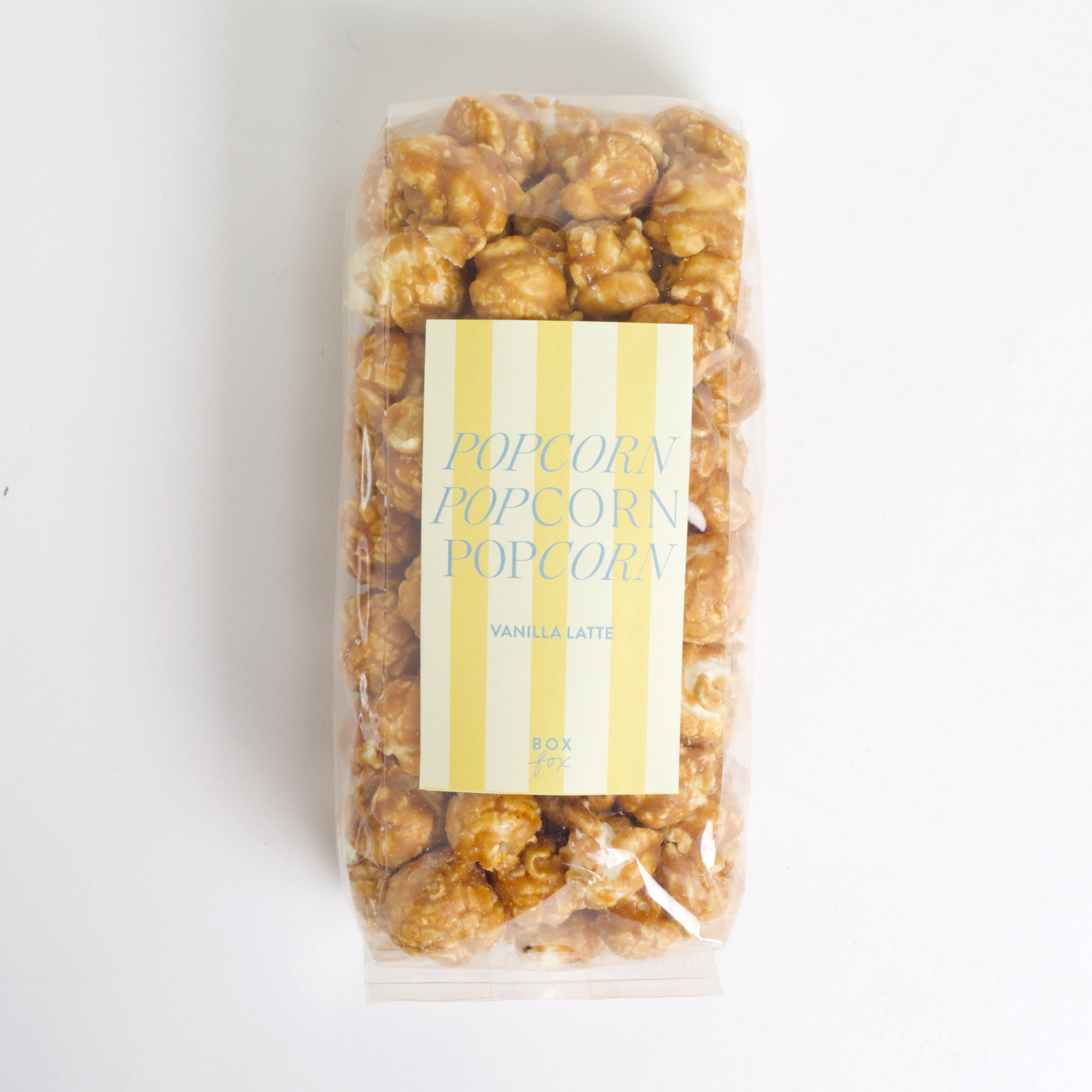 Large Vanilla Latte Popcorn Butter Yellow Stripe