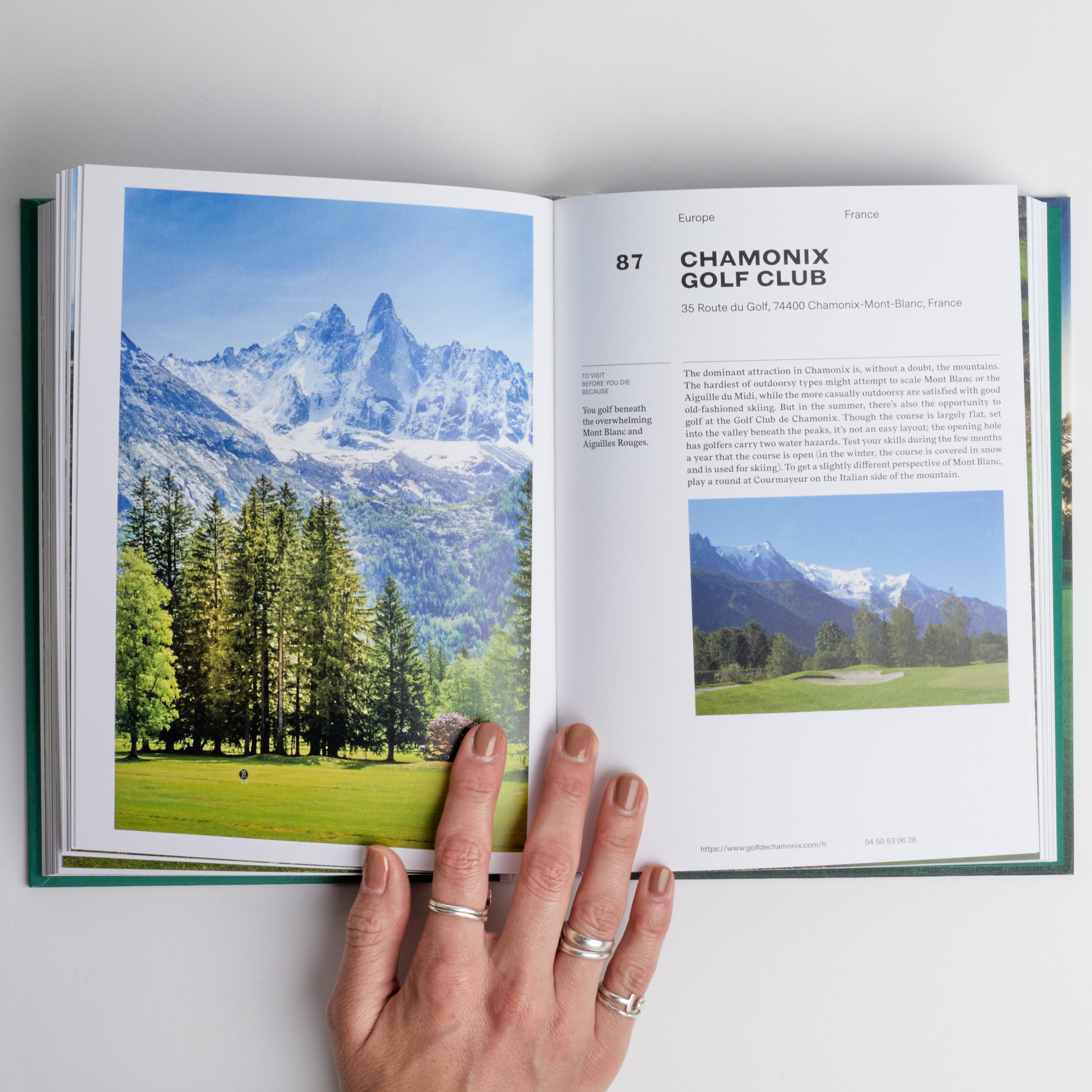 Interior pages to 150 Golf Courses You Need to Visit Before You Die book 