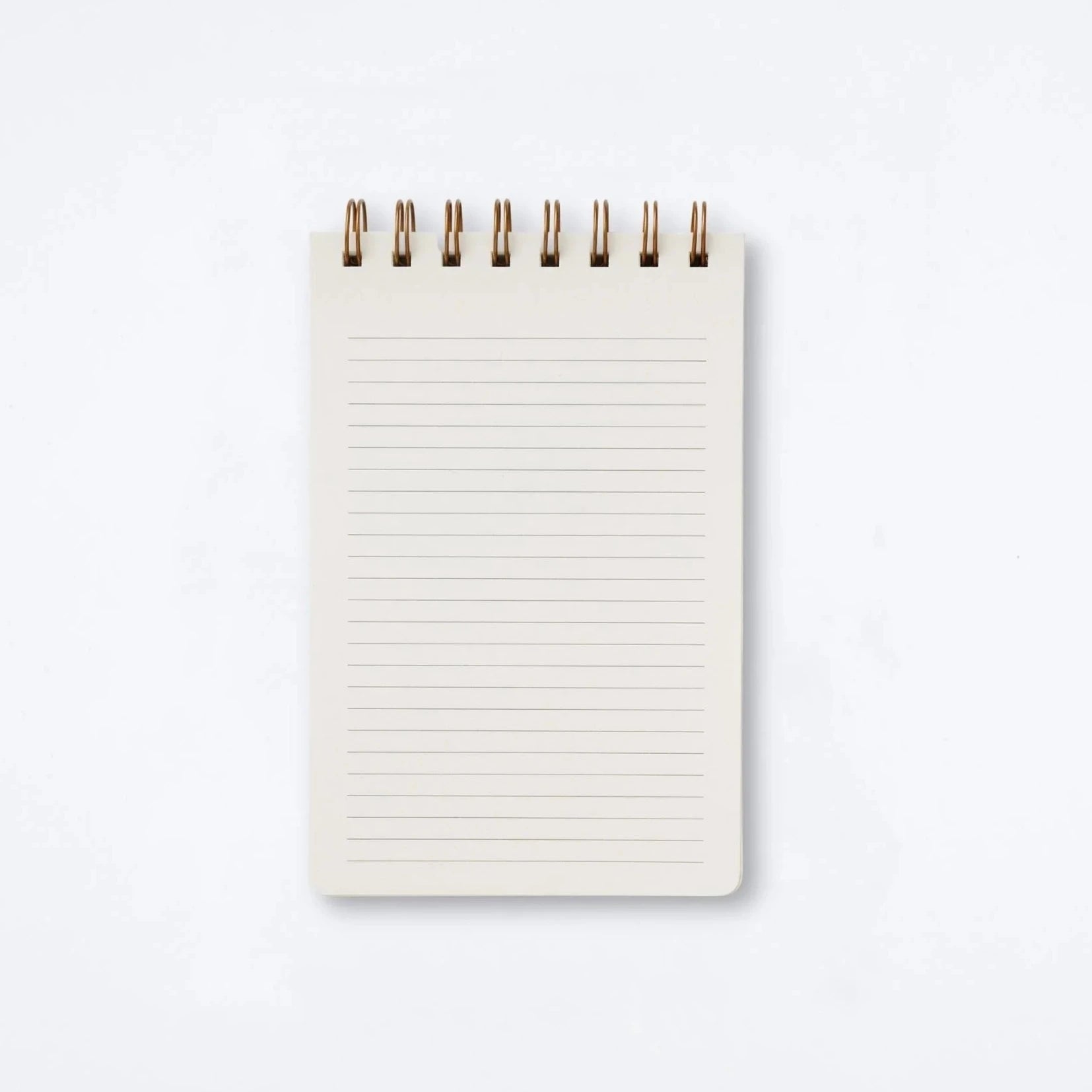 lined pages in notebook