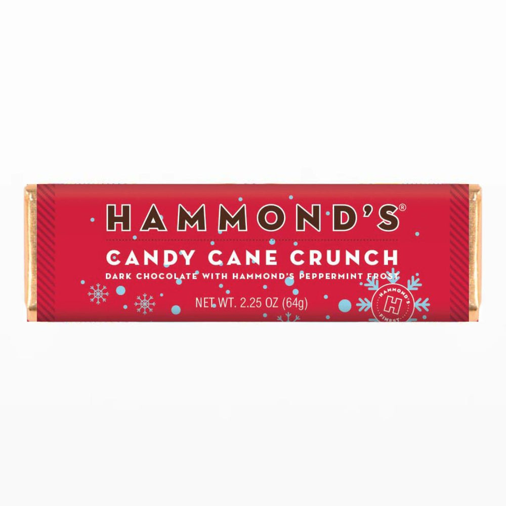 Candy Cane Crunch Chocolate Bar on white