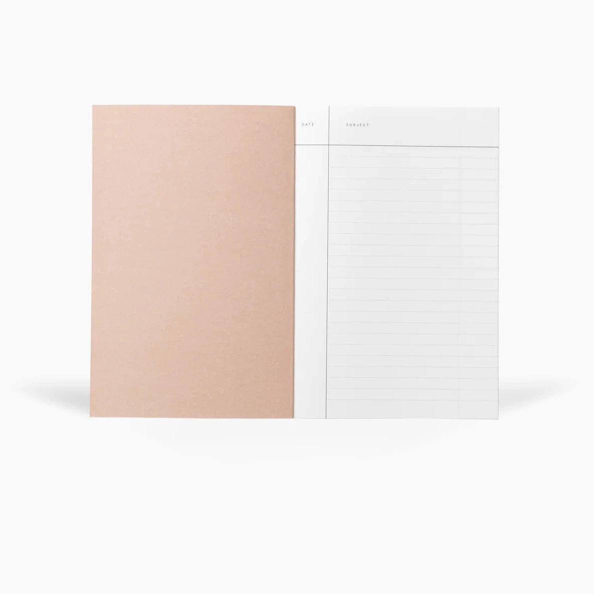 white pages inside notebook with black lines