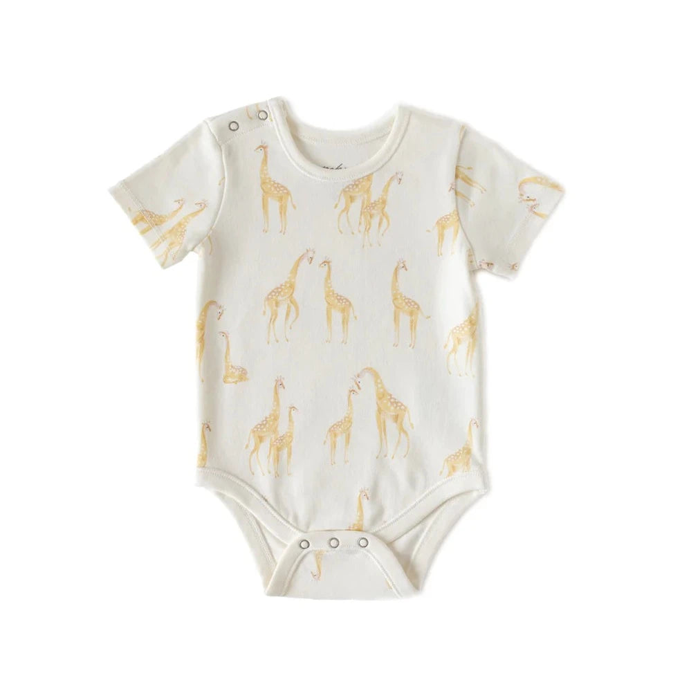 one piece with giraffes printed on it