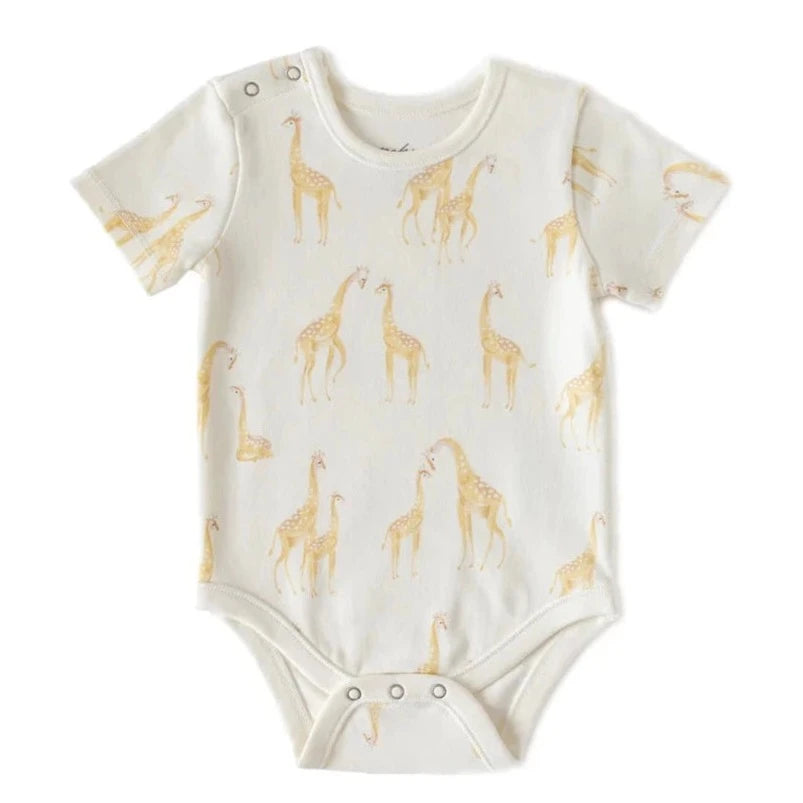 one piece with giraffes printed on it