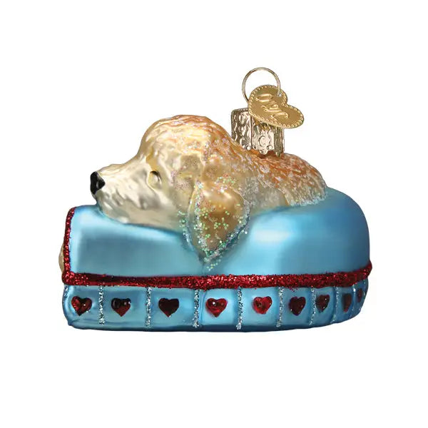 sleepy doodle dog ornament 