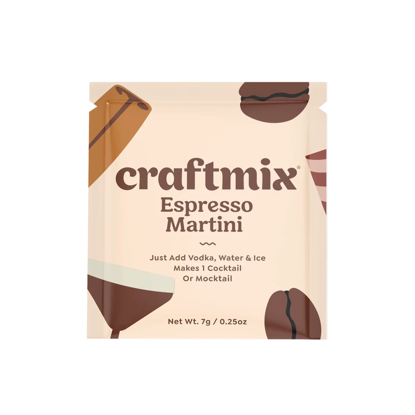 craftmix Espresso Martini mix package on a white background