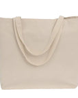 Beige tote bag on a white background