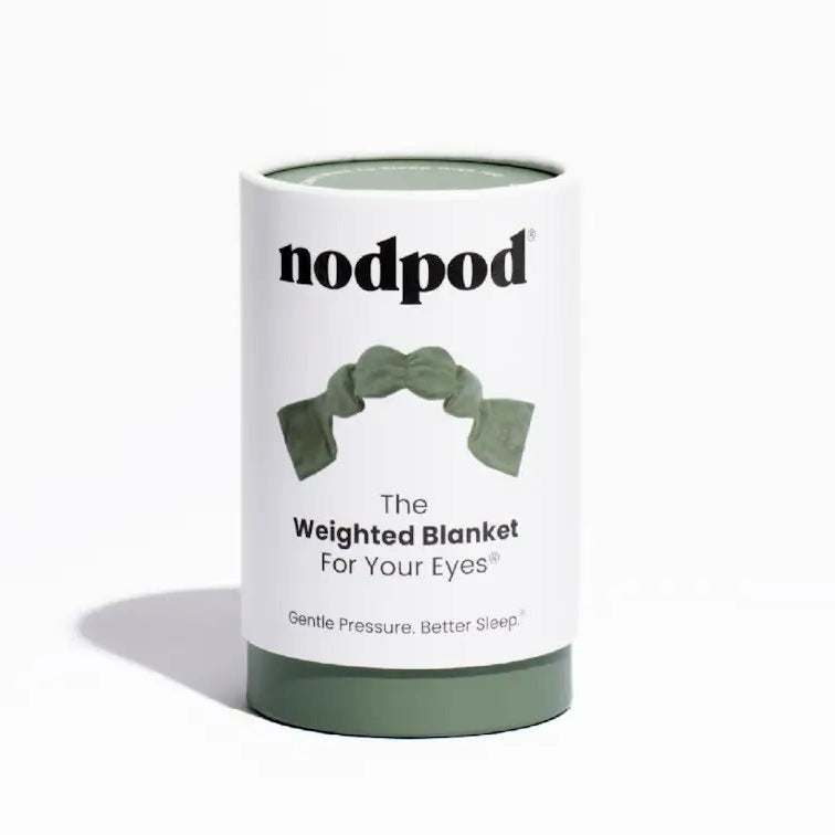 Nodpod weighted blanket packaging on a white background