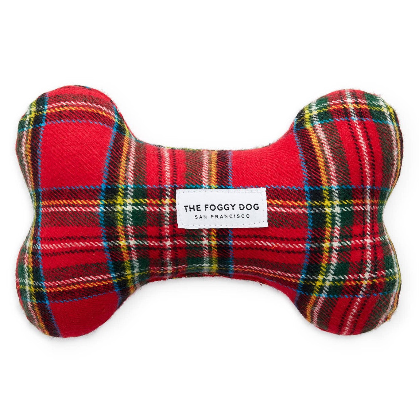 Tartan Plaid Flannel Holiday Dog Squeaky Toy