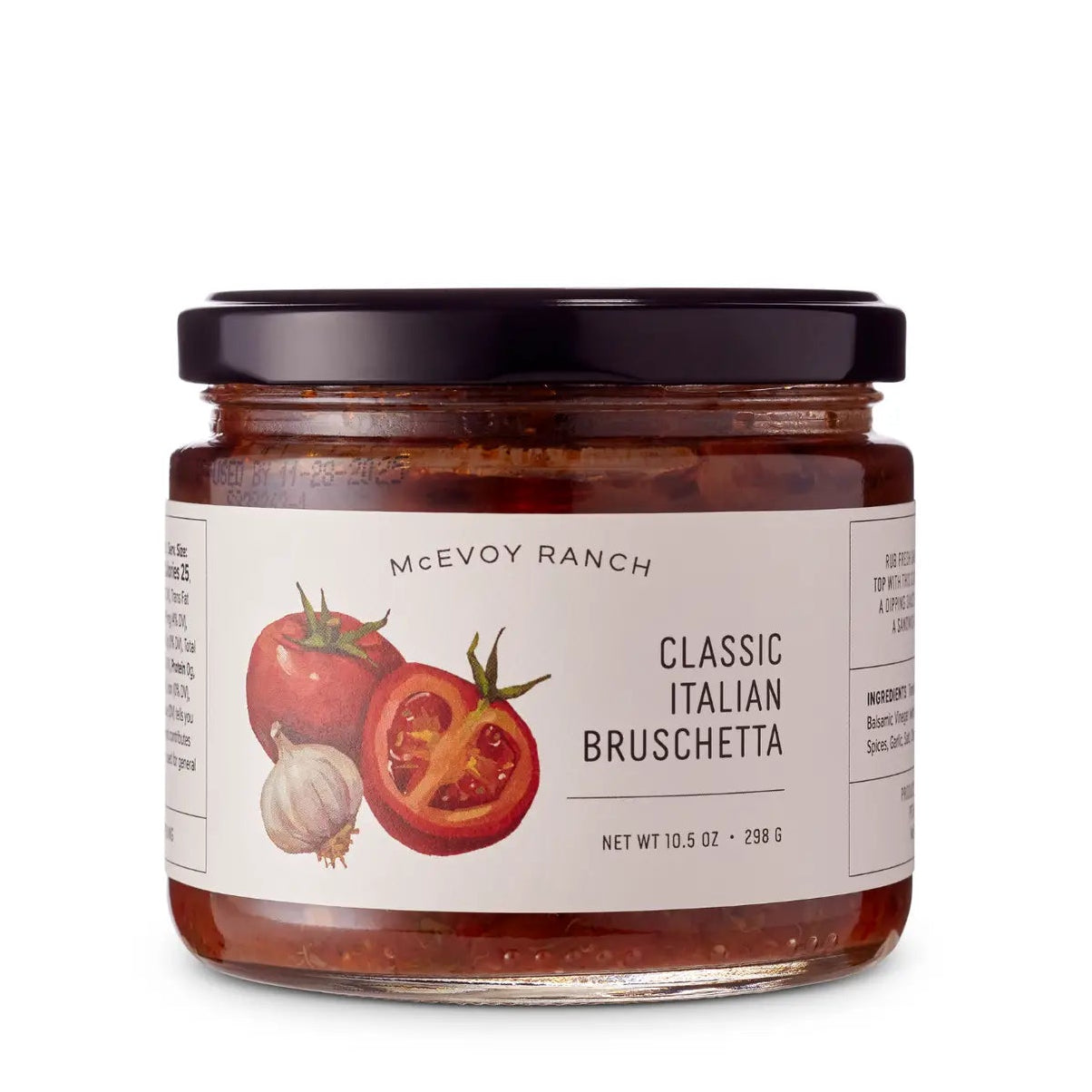 Jar of McEvoy Ranch Classic Italian Bruschetta on a white background