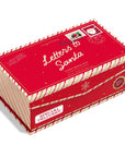 Red candy box with 'Letters to Santa' text on a white background