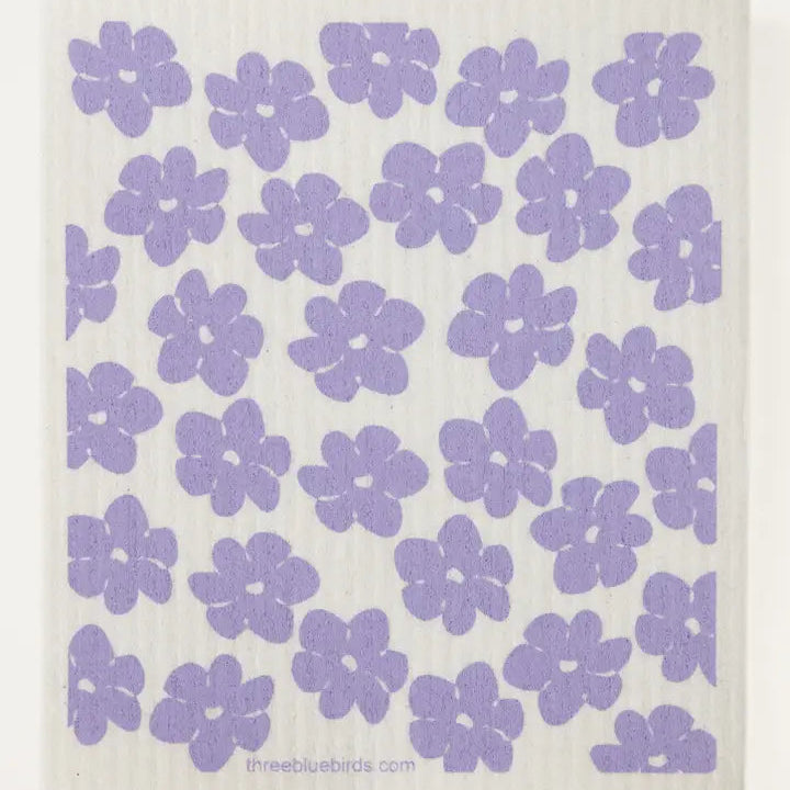 purple poppies swedish dishclorh
