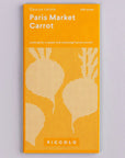 bright orange seed packet that says "Paris Market Carrot" on it