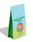 sugarfina sour rainbow bears bag on a white background