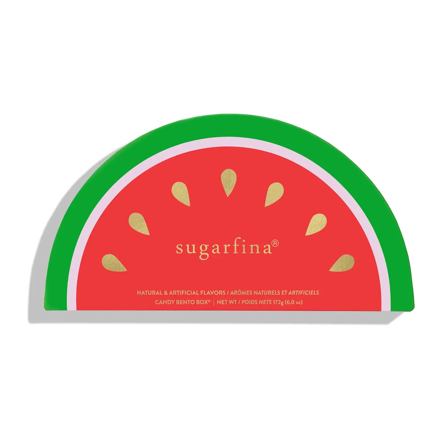 Sugarpina watermelon-shaped candy box on a white background