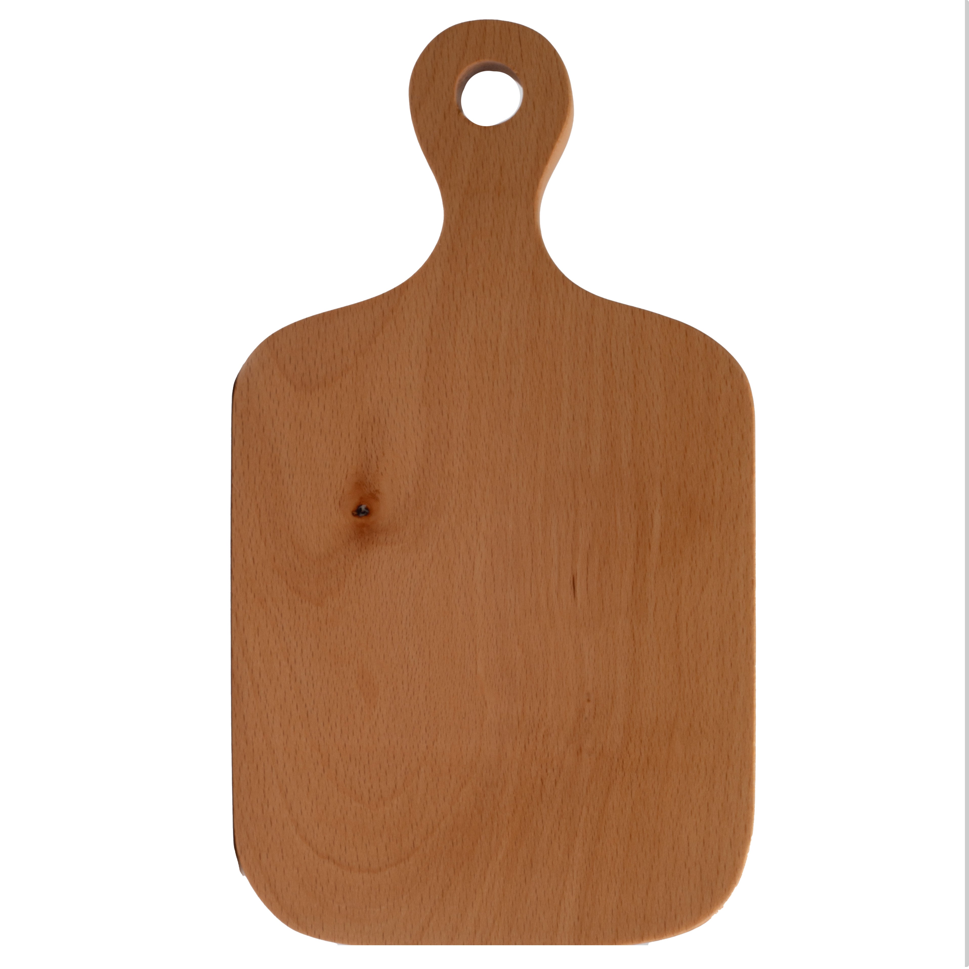 light wooden charcuterie board with handle