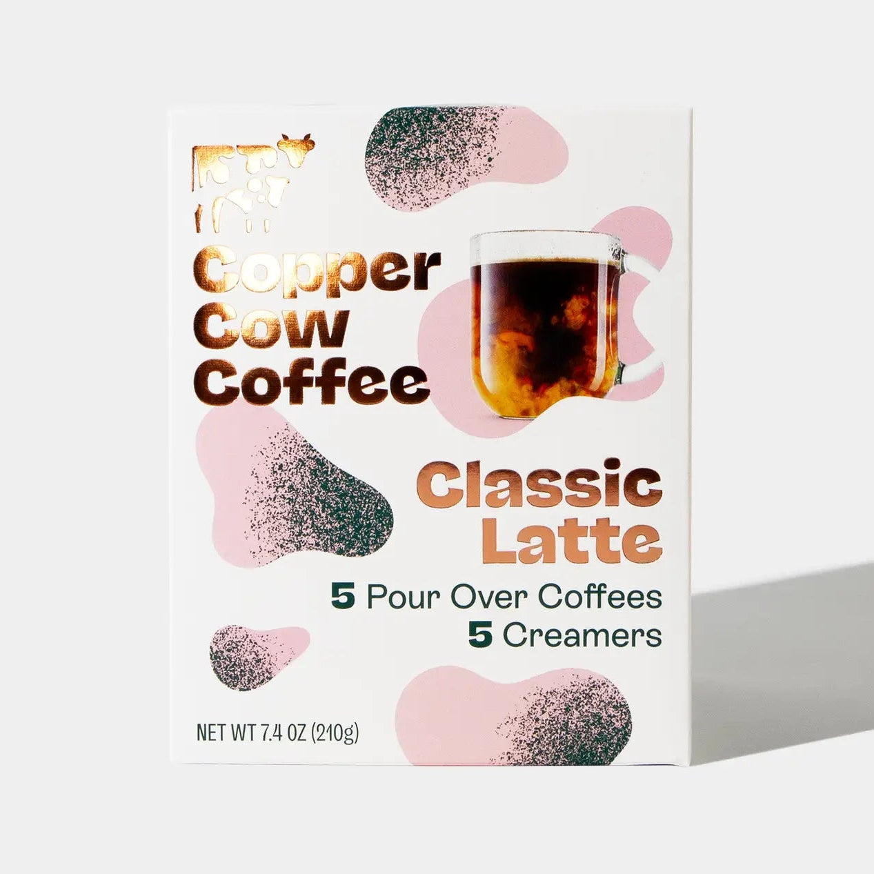 Copper Cow Coffee Classic Latte package on a white background