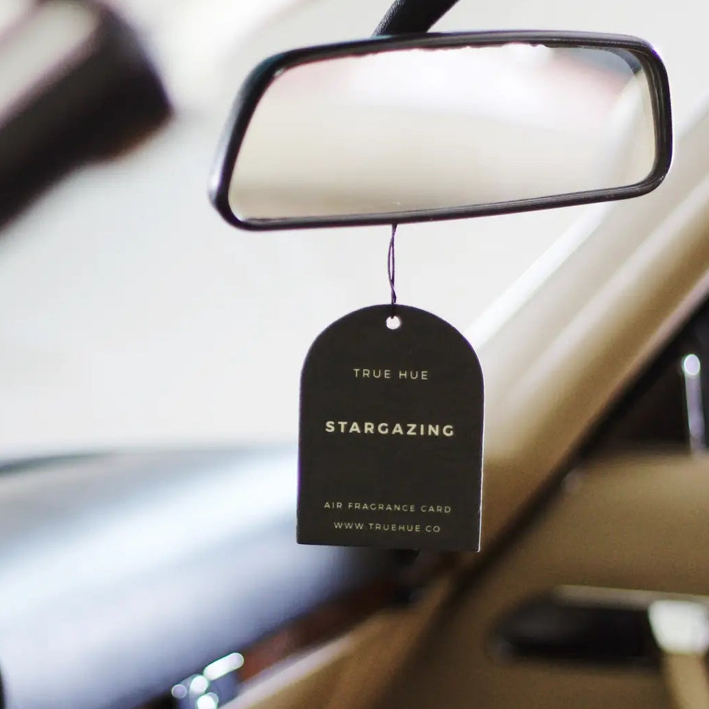 starglazing air freshner on a car 