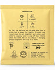 Back of the tea with tae chamomile tea sachet 