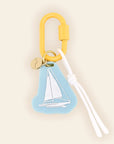 blue sailboat shaped bag charm
