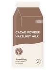 Cacao Powder Hazelnut Milk Smoothing Plant-Based Milk Mask packaging on white background.