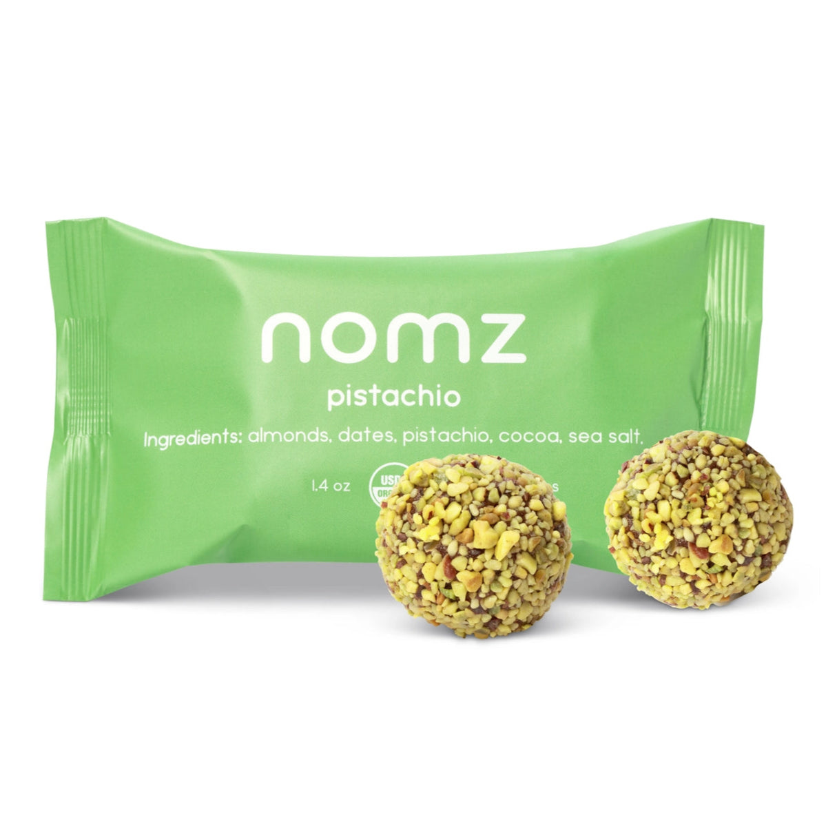 green pistachio bites packaging