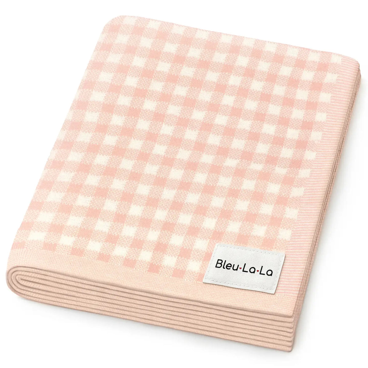 Plaid pink baby blanket