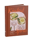 Book titled 'Kindred Spirits' with cocktail illustrations on a white background