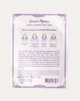 Flower Market French Lavender sheet mask packaging with usage instructions on a white background