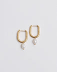 gold earring with pearl