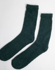 dark green fuzzy socks