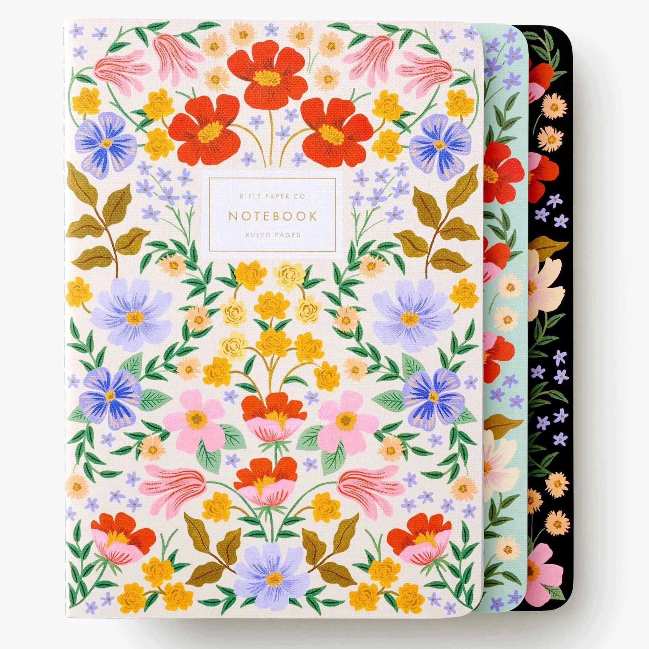 set of 3 floral notebooks