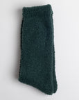 dark green fuzzy socks