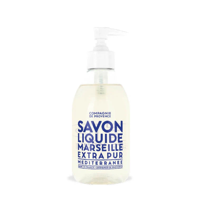 Bottle of Compagnie de Provence Marseille Liquid Soap on a white background
