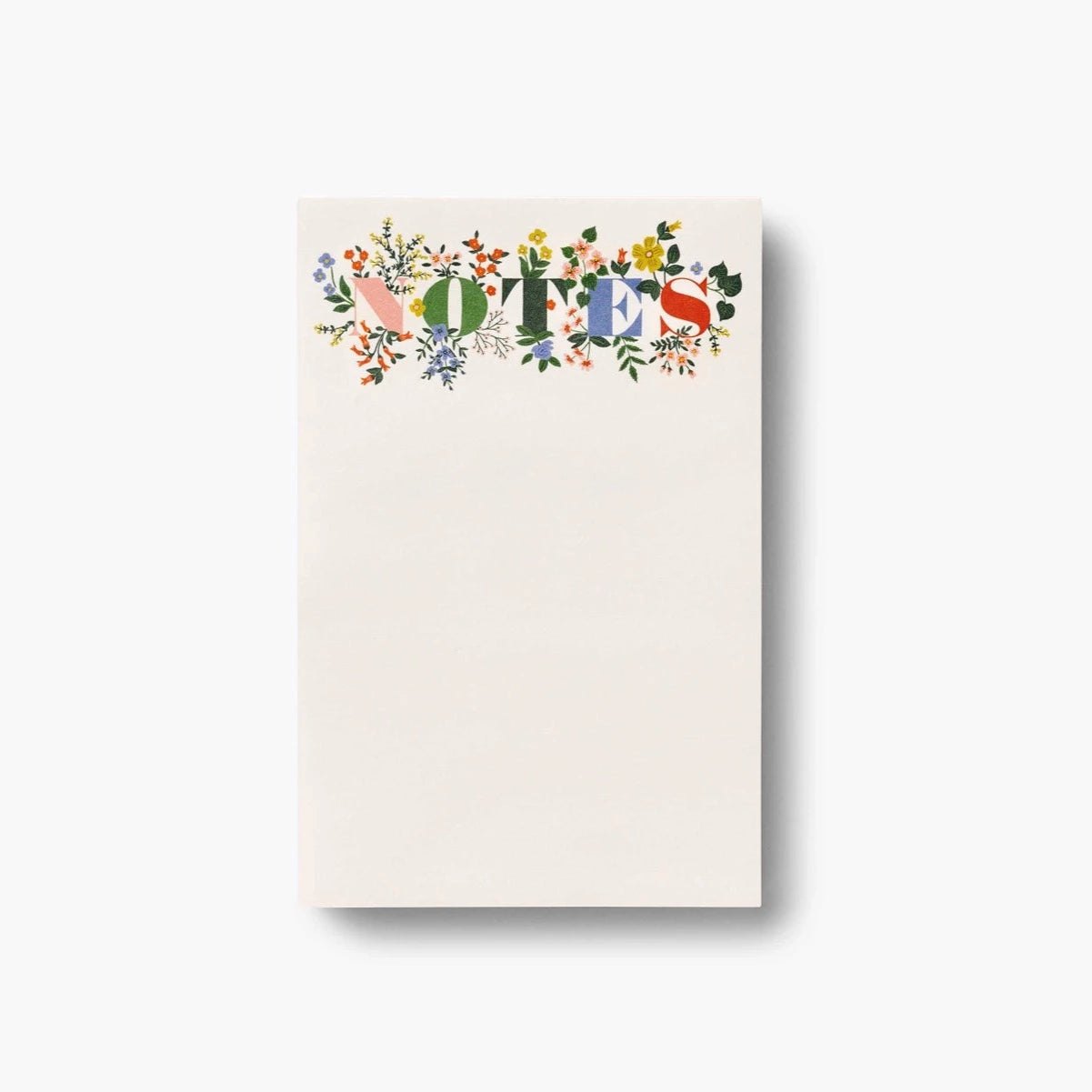 white notepad with signature floral accentuating the word "NOTES" at the top!