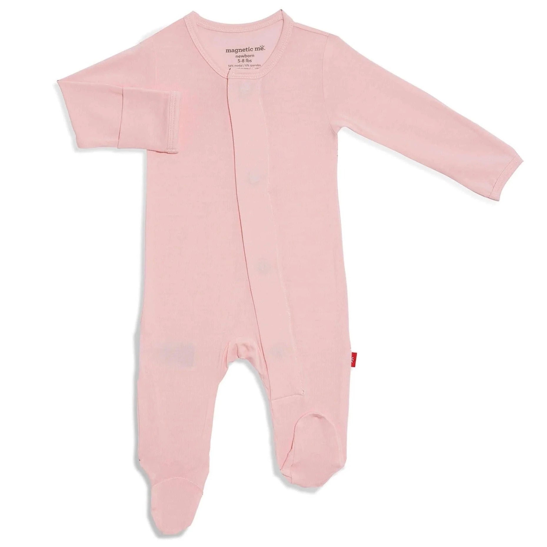 Pink long sleeve baby onesie