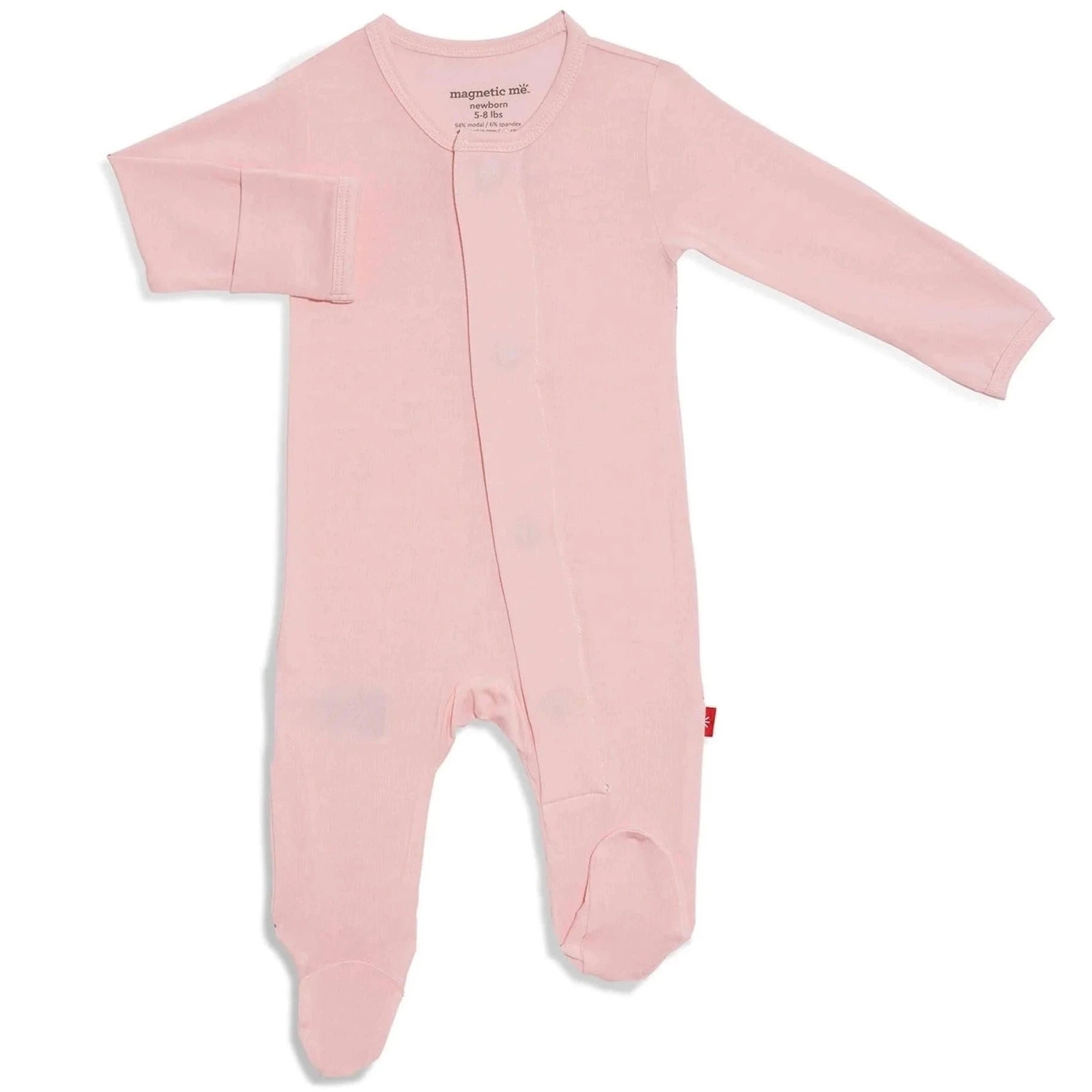Pink long sleeve baby onesie